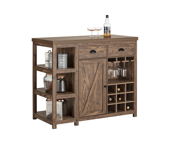 Aparador de jantar com compartimentos cúbicos SoBuy SVW20-N Natural
