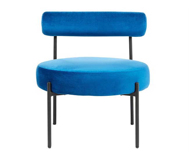 Beliani Poltrona ALPHA Azul Marino