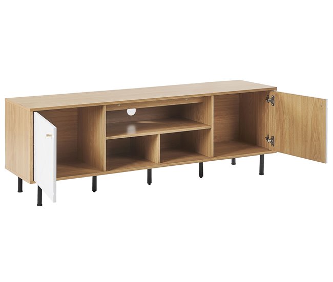 Beliani Mesa de TV PALMER 160 Castanho