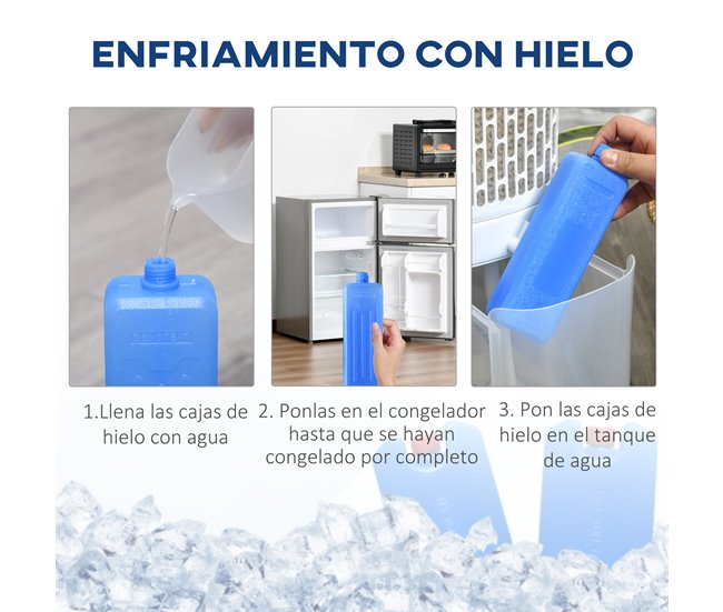 Ventilador de Torre ABS e PP HOMCOM Branco