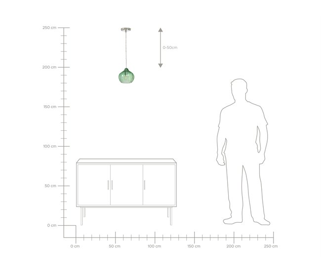 Beliani Candeeiro de tecto KEILA Verde