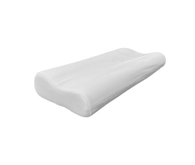 Almofada visco cervical indream — anatómica de duas alturas com núcleo viscoelástico e tecido respirável.
