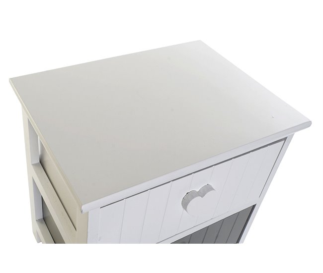 Gaveta de itens com 2 gavetas 40 Branco/cinza