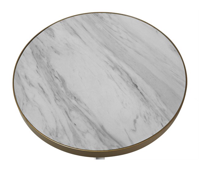 Beliani Mesa de apoio RAMONA 44x44 Dourado