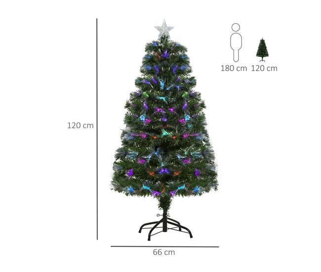 Árvore de Natal Metal e PVC HOMCOM, casa - natal Verde