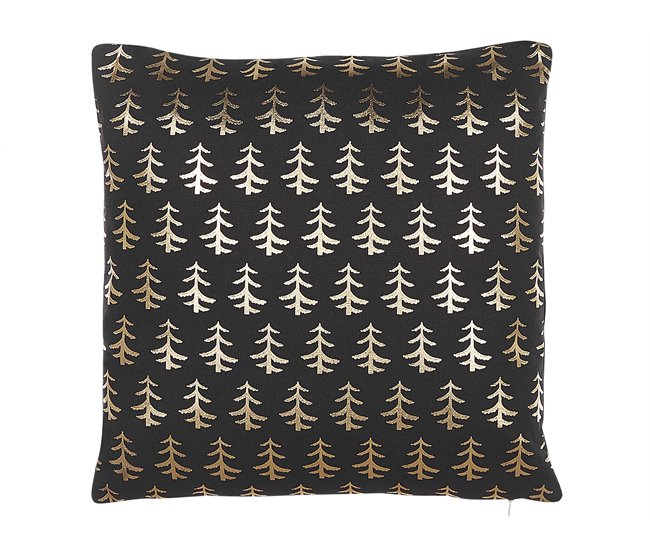 Beliani Almofada decorativa LEROY Preto