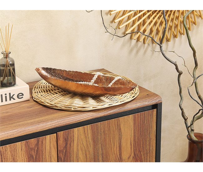 Beliani Prato decorativo CARACOL Castanho