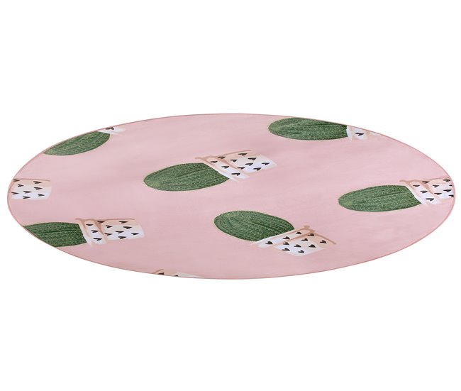Beliani Pelos curtos ELDIVAN 120x120 Rosa
