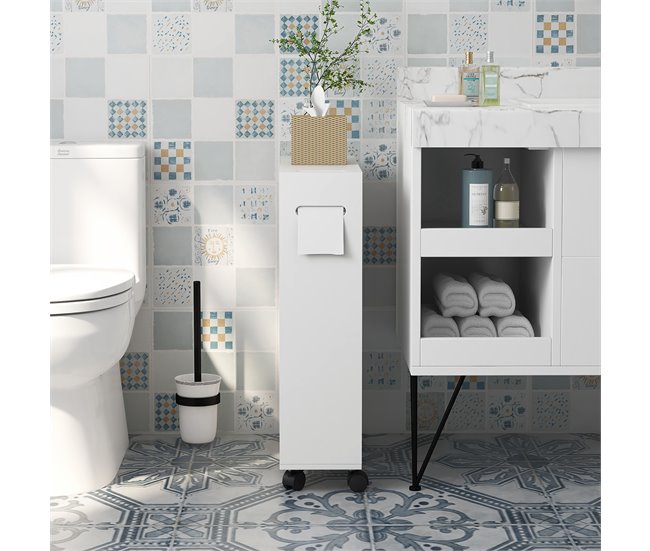 Armário Auxiliar Casa de Banho MDF kleankin, casa - casa de banho Branco