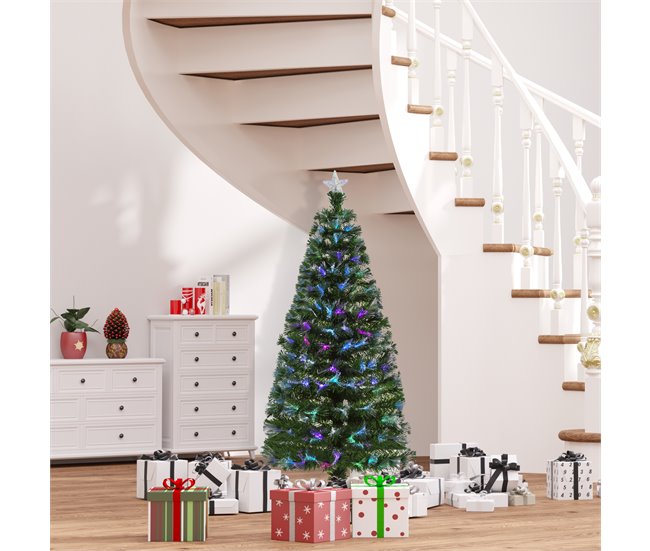 Árvore de Natal Artificial Metal e PVC HOMCOM, casa - natal Verde