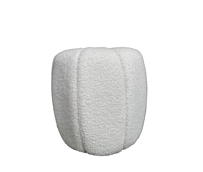Puff redondo GAEL 42x42cm cor branco Bege