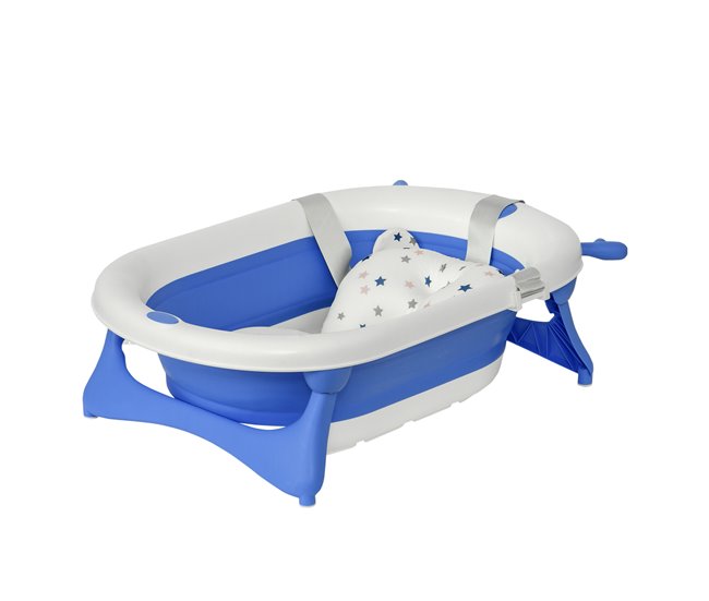 Banheira para Bebé Dobrável PP, TPE HOMCOM Azul