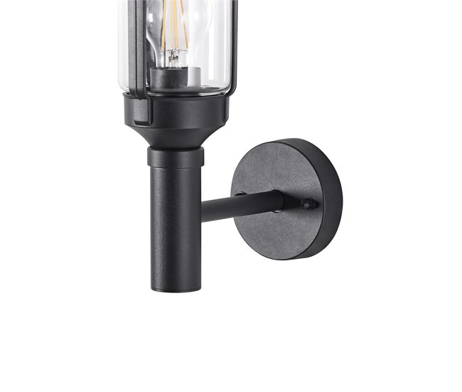 Beliani Iluminação de parede para exterior TIZU Preto
