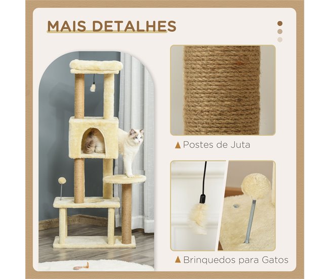 Árvore Arranhador para Gatos Bege