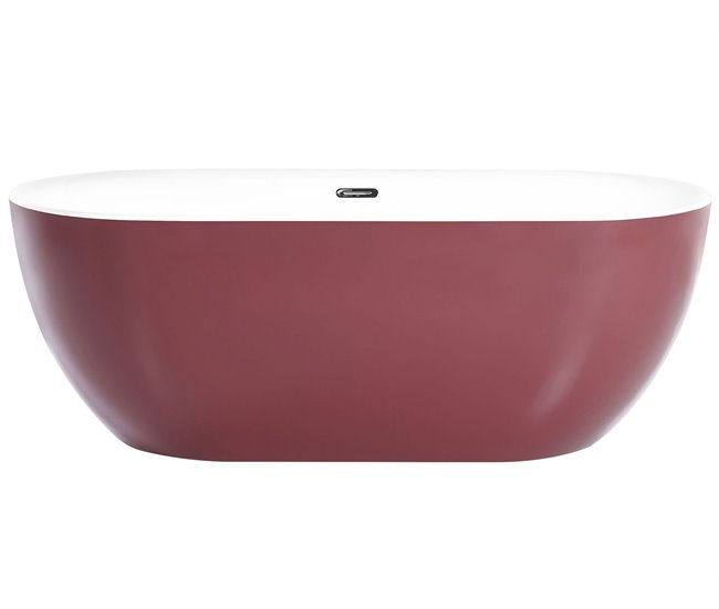 Beliani Bañera independiente CARRERA 80x170 Vermelho