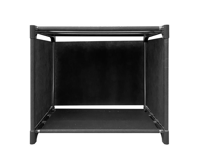 Prateleira de Organização 2 Pisos PVC e Tecido Nyana Home 31x41x29 cm 41 Preto