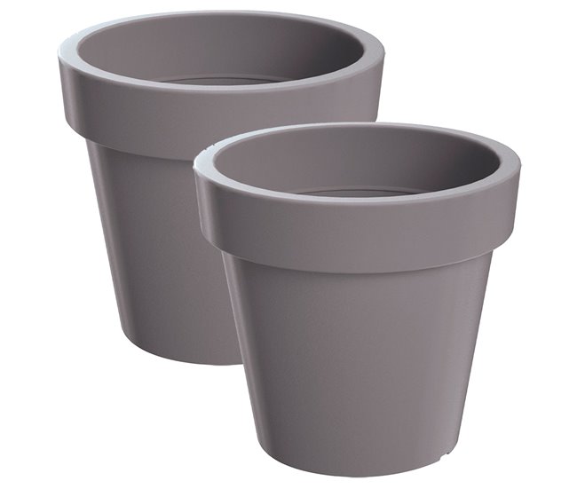 2x lofly plástico pote Cinza