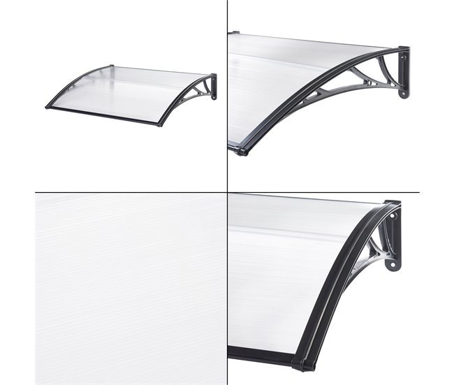 Toldo exterior Mellerud  para portas com proteção  policarbonato 120x100 Transparente