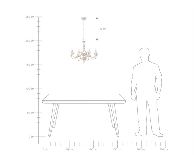 Beliani Lustre BRITHON Branco/ Bege