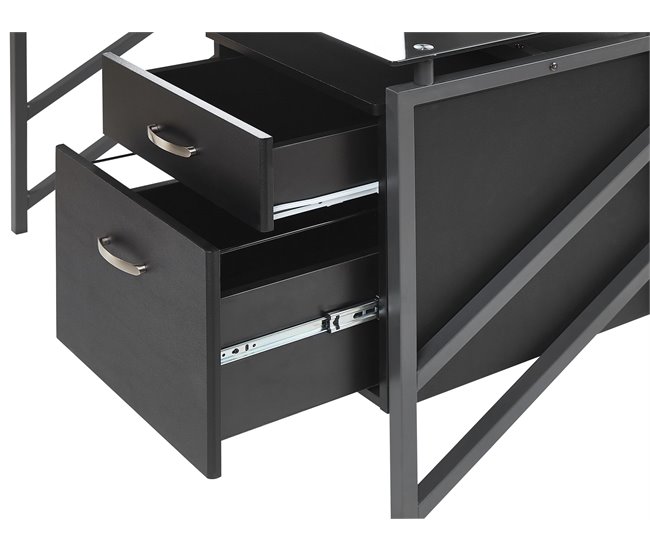 Beliani Secretária MORITON 117x57 Preto
