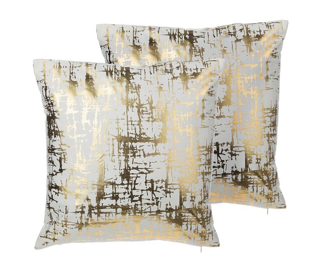 Beliani Cojín decorativo GARDENIA 45x45 Azul