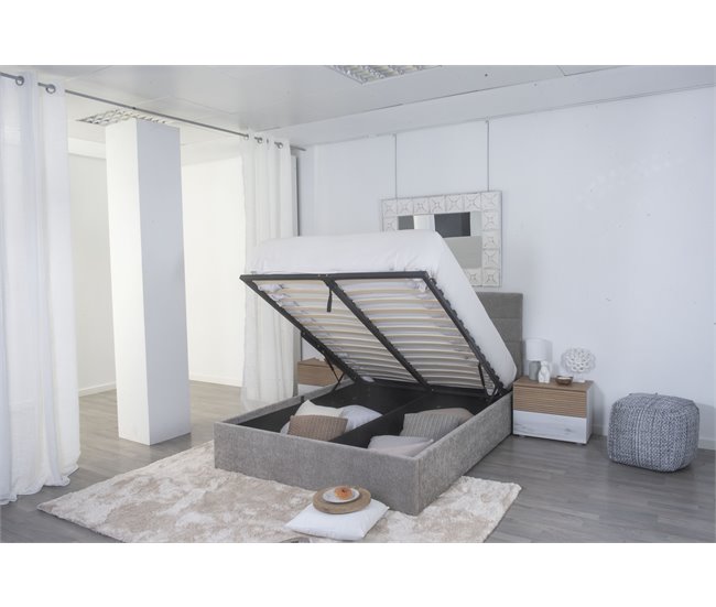 Cama abatível LUA II cinza 140x190cm Cinza