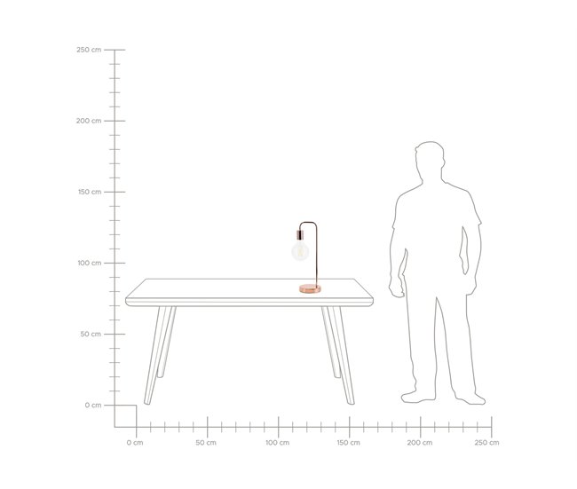 Beliani Lámpara de mesa SAVENA Cobre