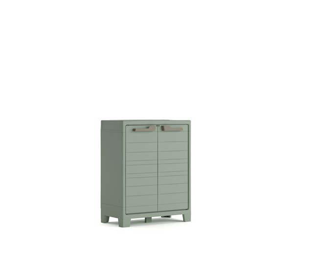 Armário resina de exterior PLANET baixo 100x80x44cm verde Verde