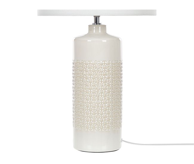 Beliani Candeeiro de mesa ANSEBA Branco