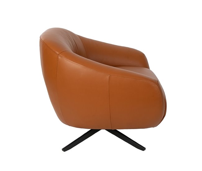 ANGEL CERDA Poltrona giratório em pele castanha Castanho