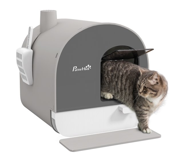 Caixa de Areia para Gatos PP PawHut Cinza