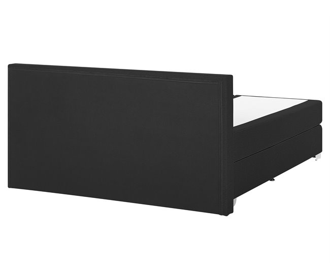 Beliani Cama continental Poliéster PRESIDENT 170x210 Preto
