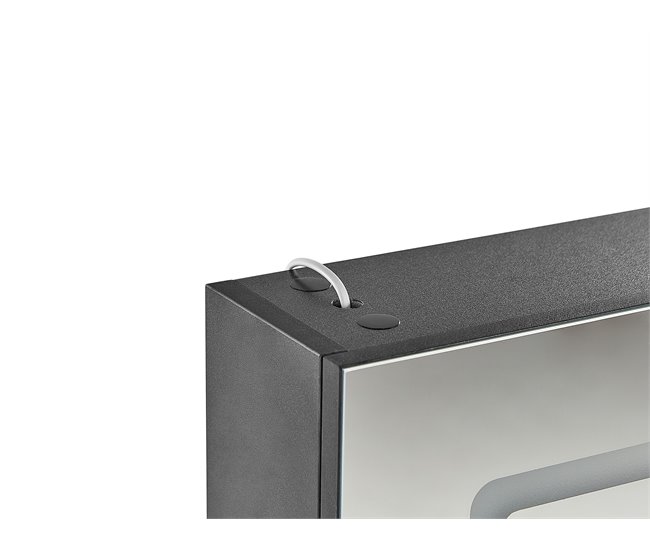 Beliani Mueble de baño con espejo Madera contrachapada CONDOR Preto