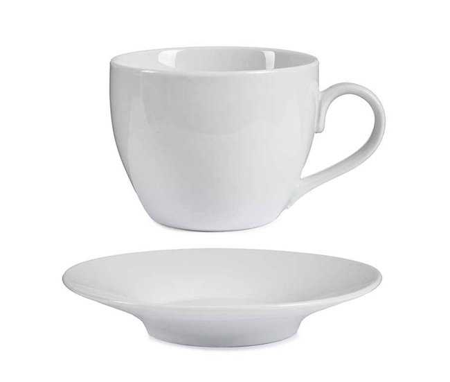 Conjunto de 6 xícaras + suporte coleção VESSIA Branco