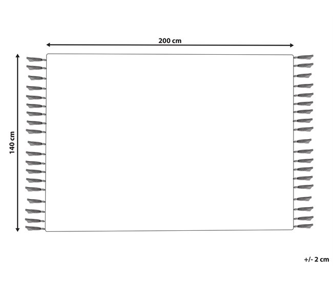 Beliani Pelos curtos ERAY 140x200 Branco