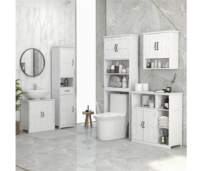 Coluna de Casa de Banho MDF Branco
