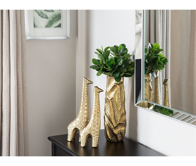 Beliani Jarrón decorativo ZAFAR Dourado