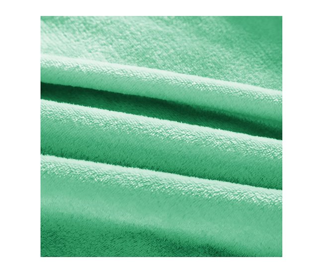  Acomoda Textil - Manta de veludo liso, macia e quente. Verde