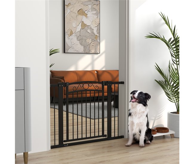 Barrera de Segurança para Cães Acero e PA PawHut Preto