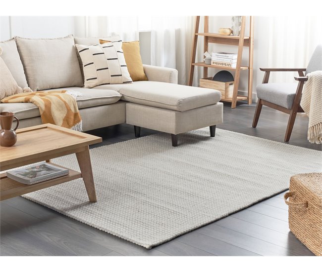 Beliani Pelos curtos KILIS 140x200 Cinza Claro