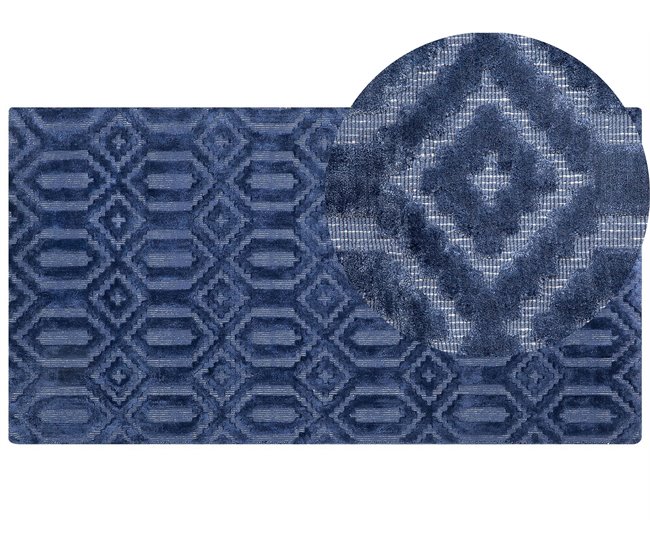 Beliani Pelos curtos ADATEPE 80x150 Azul Marino