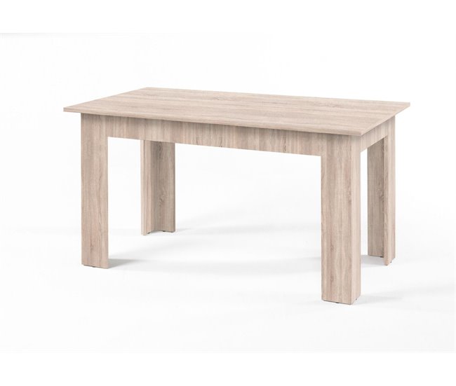 Pack Mesa Fixa de Jantar ou Cozinha + 6 Cadeiras Nórdicas 138x80 Branco