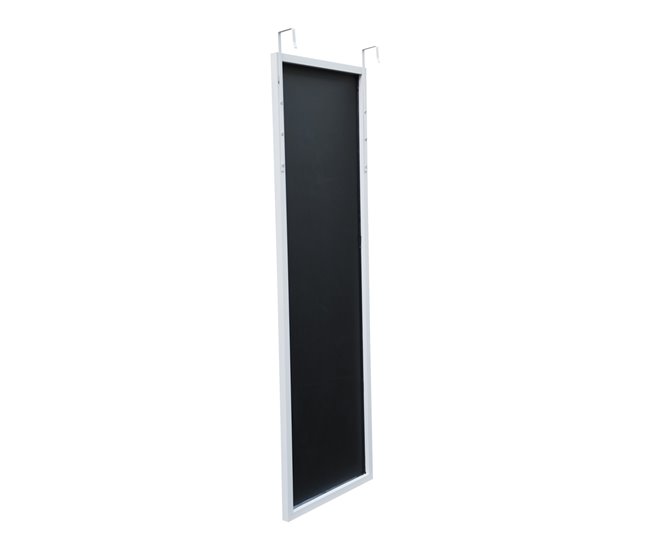 [en.casa] Espelho de porta Lesina com 2 ganchos de alumínio 120x37cm - Preto [en.casa] 37x2 Branco