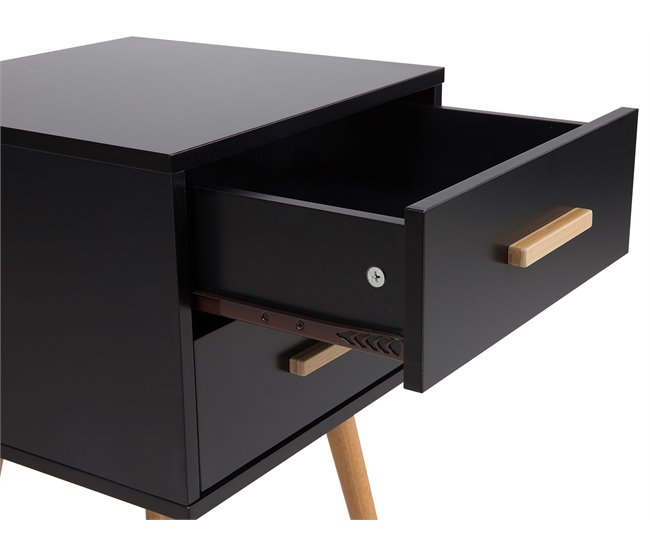 Beliani Mesa de centro ALLOA 40x40 Preto