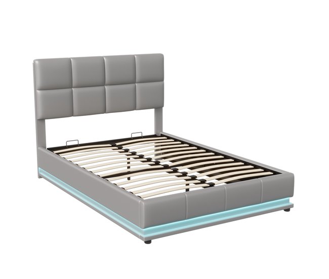 Cama, led, cama de casal, cama juvenil, cama box 142x202