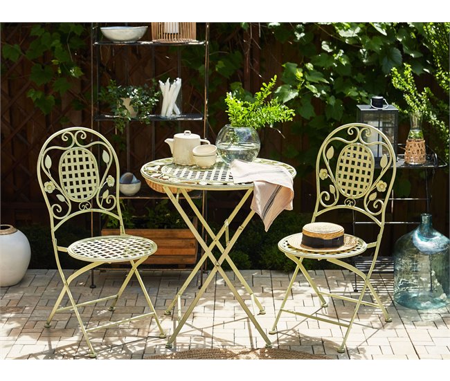 Beliani Mesa dobrável BIVIO 70x70 Verde