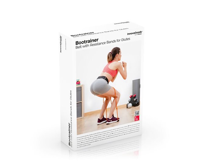 Cinto com Elásticos de Resistência para Glúteos e Guia de Exercícios Laranja