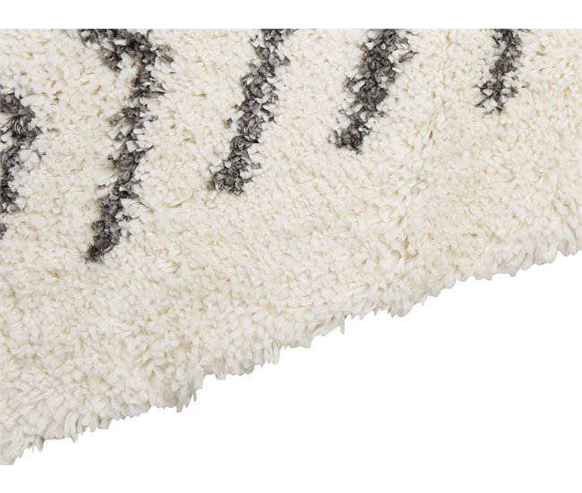 Beliani Shaggy (pelos longos) AYRUM 160x230 Branco/ Bege
