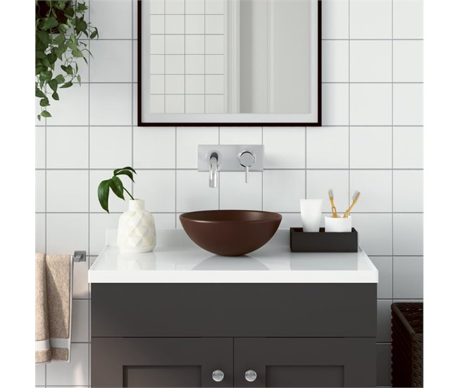 Lavatório - Lavabo - Pia de banheiro Castanho