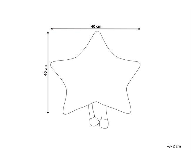 Beliani Almofada decorativa STARFRUIT Branco/ Bege